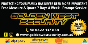 GOLDEN WEST SECURITY AFFORDABLE ROLLERSHUTTERS - INTEREST FREE FINANCE AVAILABLE