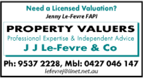 J J LE-FEVRE & Co -  LICENSED PROFESSIONAL EXPERTISE & INDEPENDENT PROPERTY VALUERS