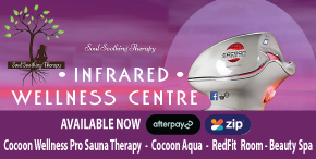 SOUL SOOTHING THERAPY INFRARED WELLNESS CENTRE - ZIP AND AFTERPAY AVAILABLE - MONTHLY SPECIALS - COCOON INFRARED DETOX SPA PODS WELLNESS CENTRE -  ❤️💆